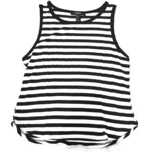 black and white striped tank top- Forever 21